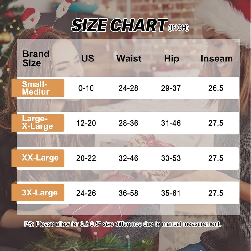 Hi Clasmix Fleece Lined Leggings Women - Seamless Thermal Winter High Waisted Tummy Control Thick Warm Yoga Pants - Image 4